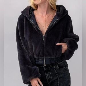 Faux Fur Hooded Jacket